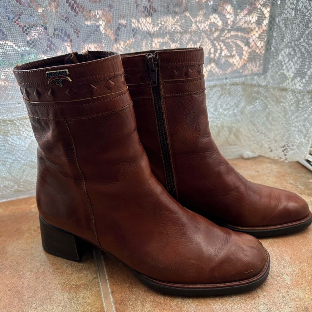 Brown Leather Ankle Boots